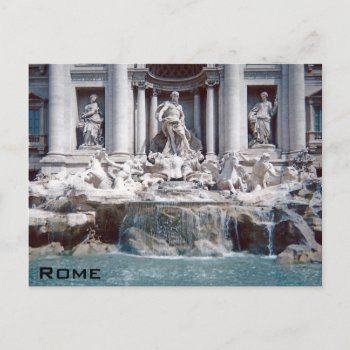 Trevi Fountain Rome Postcard by judgeart at Zazzle