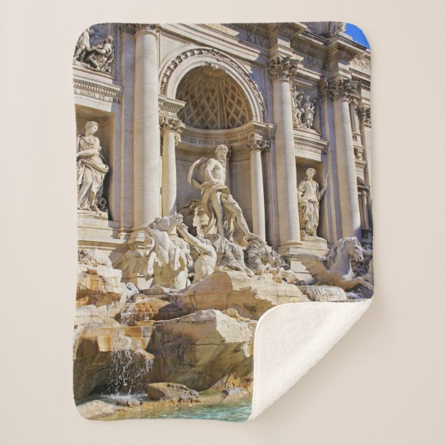 Trevi fountain sherpa blanket (Front)