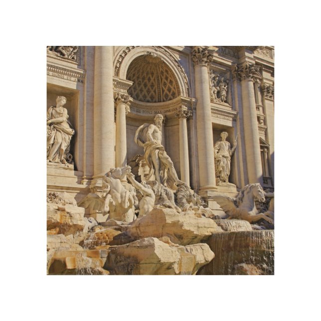 Trevi fountain wood wall art (Front)