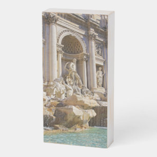 Trevi fountain wooden box sign