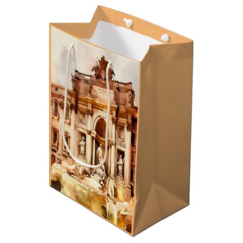 Trevi Fountains Italy Rome Medium Gift Bag
