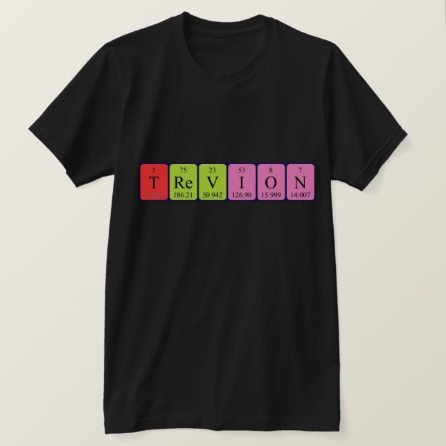 Trevion periodic table name shirt (Design Front)