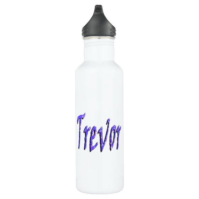 Trevor, Name Logo, Stainless Steel Water Bottle (Right)