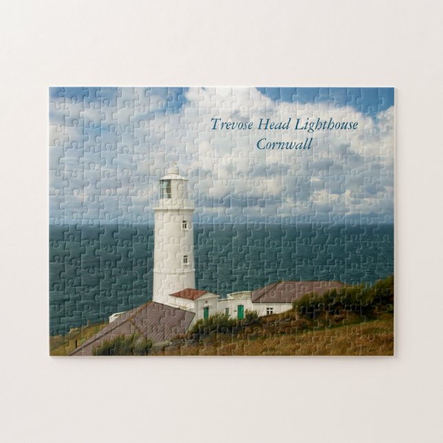Trevose Head Lighthouse Cornwall England Jigsaw Puzzle (Horizontal)