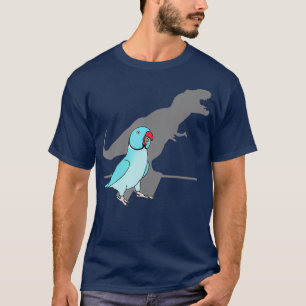 Trex Blue Indian ringneck Pet Birb memes Parrot T-Shirt