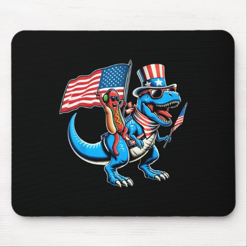 Trex Dinosaur 4th Of July Amerisaurus Toddler Boy  Mouse Pad