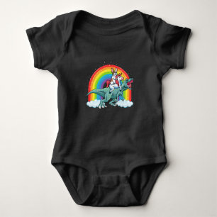 Trex Dinosaur French Bulldog Unicorn Rainbow Baby Bodysuit