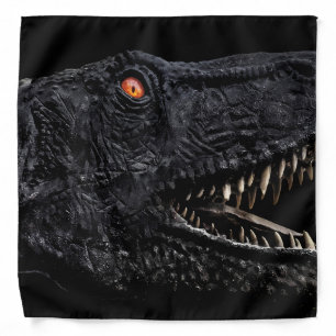 Trex Dinosaur Head Dark Poster Bandana