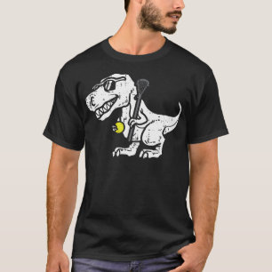 Trex Dinosaur Lacrosse Funny Lax Player Goalie Kid T-Shirt