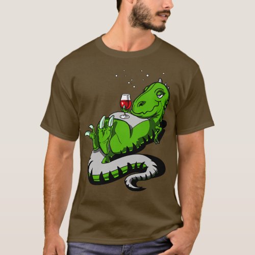 TRex Dinosaur Wine Party T_Shirt