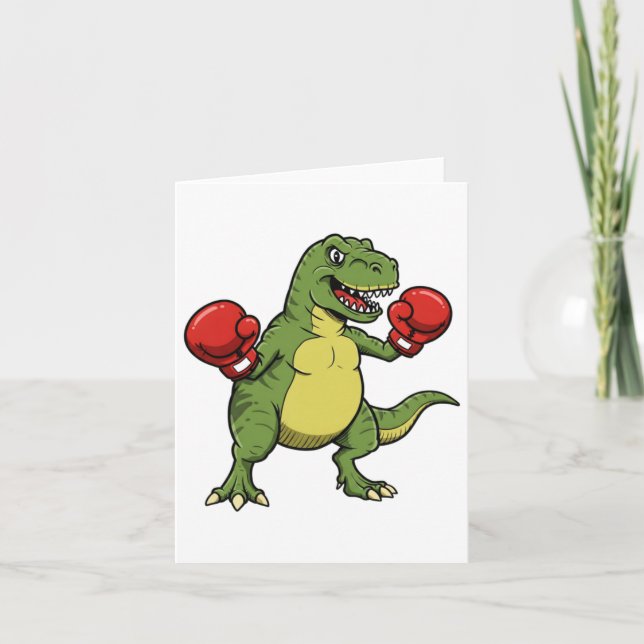 Trex Fighter Sticker  Card (Front)