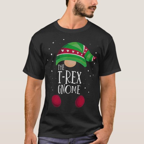 TRex Gnome Matching Christmas PJs Family Pajamas  T_Shirt