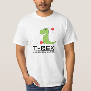 Funny Dinosaur T-Rex Jumping Rope Gym Workout Men's T-Shirt