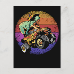 Trex Monster Truck Boys Dinosaur Monster Trucks Postcard