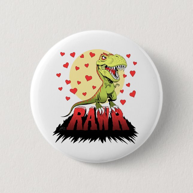 Trex Rawr Button (Front)