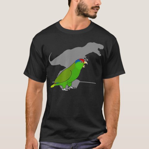 Trex Red Headed Mexican Amazon Birb Memes Parrot T_Shirt