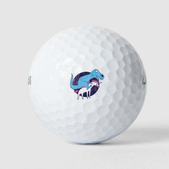 Trex Riding Unicorn Golf Balls (Front)