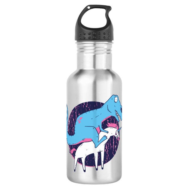 Trex Riding Unicorn Stainless Steel Water Bottle (Front)