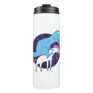 Trex Riding Unicorn Thermal Tumbler