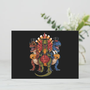 TRexgiving T-Rex Happy Thanksgiving Dinosaurs Holiday Card