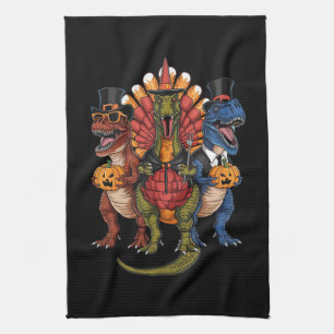 TRexgiving T-Rex Happy Thanksgiving Dinosaurs Kitchen Towel