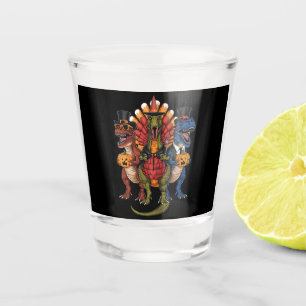 TRexgiving T-Rex Happy Thanksgiving Dinosaurs Shot Glass