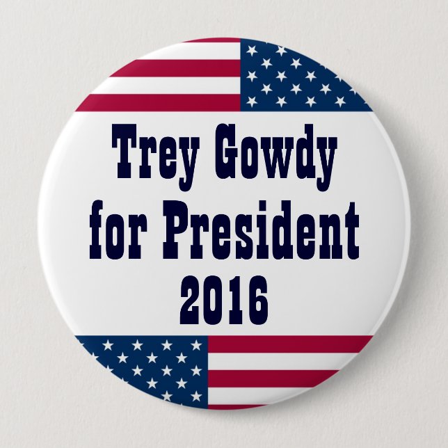 Trey Gowdy for President 2016-American Flag Pinback Button (Front)