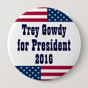 Trey Gowdy for President 2016-American Flag Pinback Button