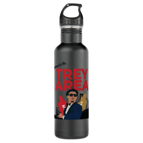 Trey Lance Trey Area 49ers Minimalist Art  Pho Stainless Steel Water Bottle