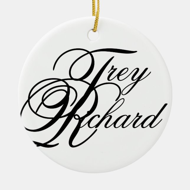 Trey Richard Ceramic Ornament (Front)