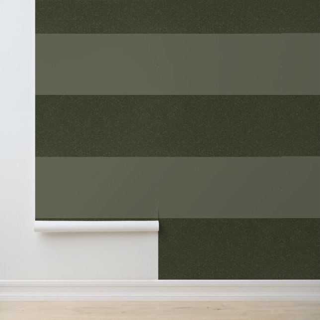 Tri-Band Moss Green Peel & Stick Wallpaper Custom (Application)