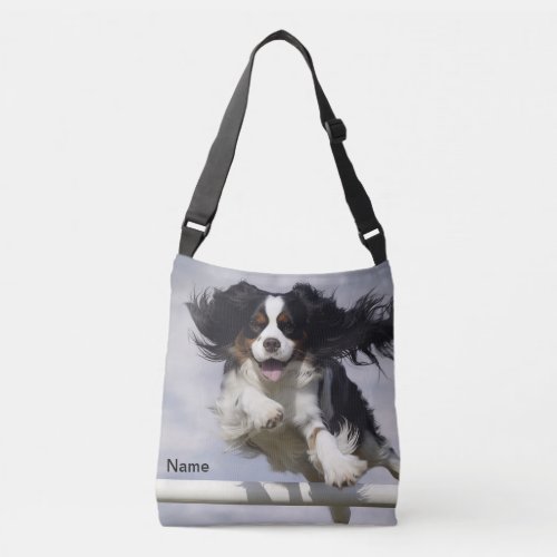 Tri Cavalier King Charles Spaniel Agility Crossbody Bag