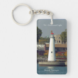 Tri Centennial Light rectangle key chain