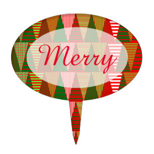 Tri Christmas Trees Cake Topper
