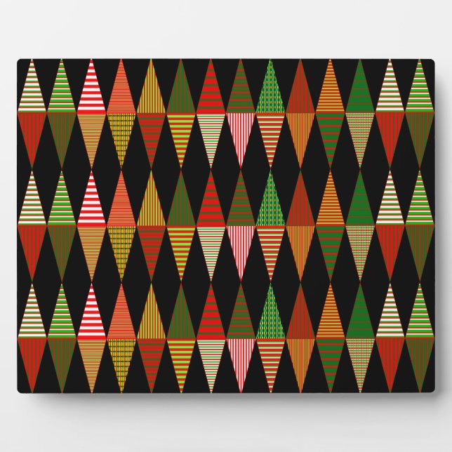 Tri Christmas Trees Plaque (Front)
