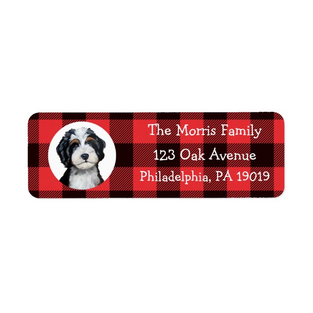 Tri-color Bernedoodle Label (Front)