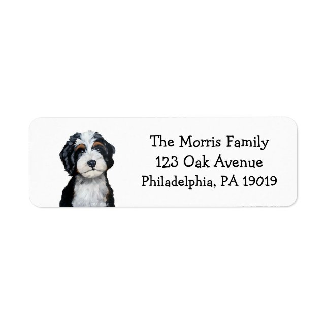 Tri-color Bernedoodle Label (Front)
