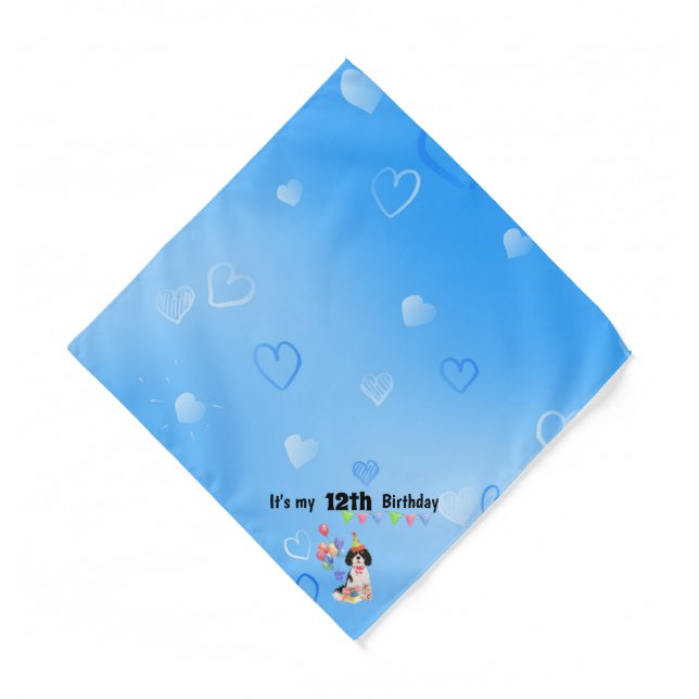 Tri Color Cavalier King Charles Spaniel  Bandana (Front)