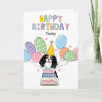 Tri Color Cavalier King Charles Spaniel Birthday