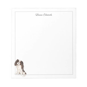 Tri Color Cavalier King Charles Spaniel Border Notepad