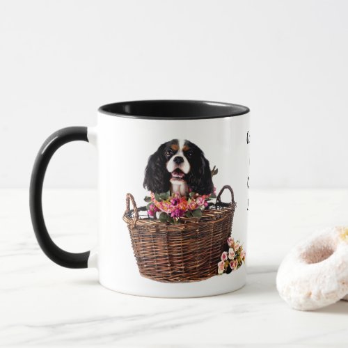 Tri Color Cavalier King Charles Spaniel Dog Mug