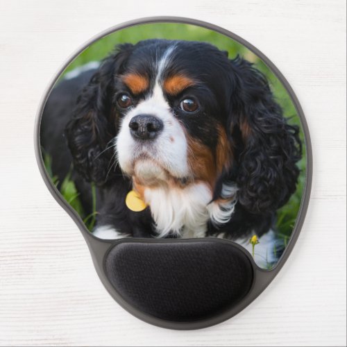 Tri Color Cavalier King Charles Spaniel Puppy Dog Gel Mouse Pad