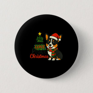 Tri Color Corgi Costume Pjs Joy Hope Love Peace Ch Button