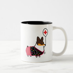 Tri-Color Corgi Nurse Mug   CorgiThings
