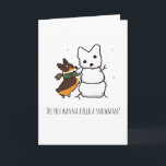 Tri-Color Corgi Snowman | CorgiThings Holiday Card<br><div class="desc">www.corgithings.com
instagram.com/corgithings
facebook.com/corgithings</div>