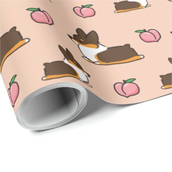 Tri-color Corgi Sploot Wrapping Paper by CorgiThings at Zazzle