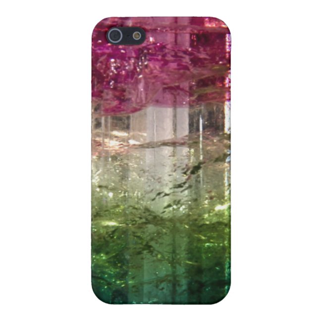 Tri-Color Crystal Abstract Art Speck iPhone 4 Case (Back)