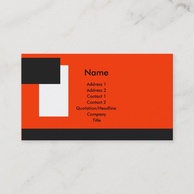 Tri-Color Deco1 Business Card (Front)