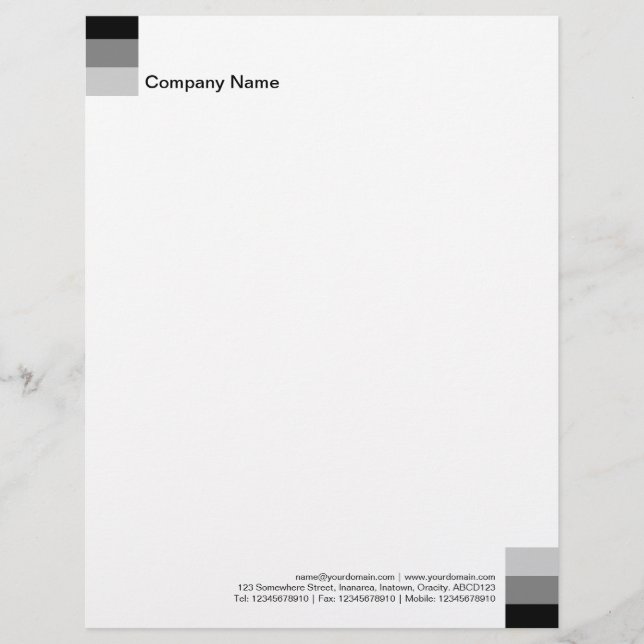 Tri-Color Decoration 03 Letterhead (Front)
