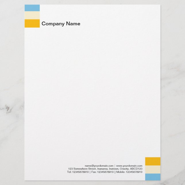 Tri-Color Decoration 04 Letterhead (Front)